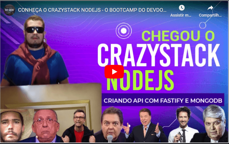Foto miniatura do vídeo de apresentação do bootcamp CrazyStack